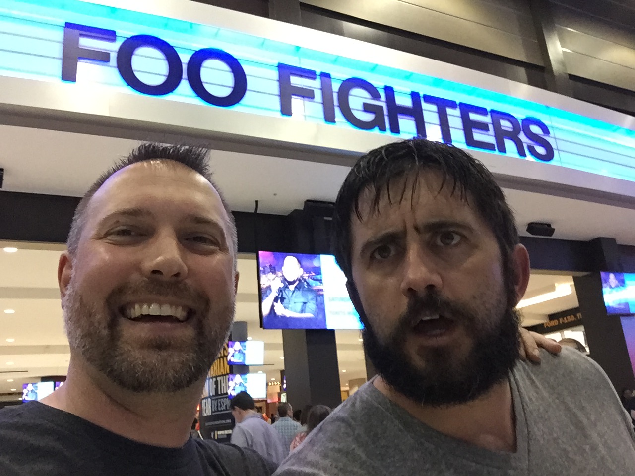 James and Jerry take a selfie before a Foo Fighters show in Memphis